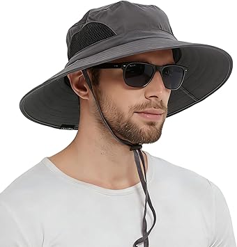 EINSKEY Wide Brim Sun Hat, UPF 50+ UV Protection Waterproof Packable Bucket Hat for Men & Women, Fishing Hiking Beach Garden