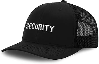 Speedy Pros Mesh Cap Hat Embroidered Professional Security Guard A Trucker Hats for Men & Women Cotton