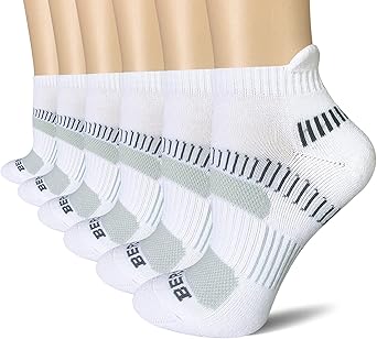 BERING Women's Athletic Running Cushioned Ankle Socks (6 Pairs)