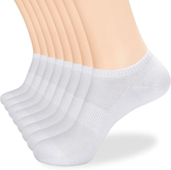 inhees 8/12Pairs Ankle Socks Women's and Men Thin Athletic Running Cotton Low Cut No Show Socks