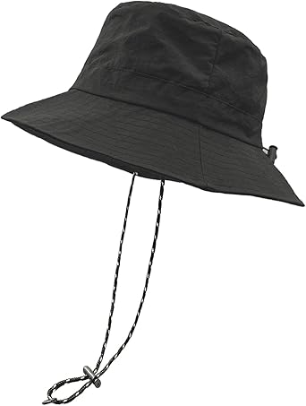 woogwin Waterproof Bucket Rain Hat with Chin Strap Quick Dry Packable Boonie Sun Hat Safari Hat UV Protection