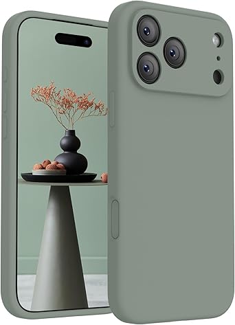 FireNova Magnetic for iPhone 17 Pro Case, Compatible with MagSafe, [Integrated Silicone Camera Control Button] [Camera Protection] Anti-Scratch Microfiber Lining Phone Case, 6.3", Calke Green