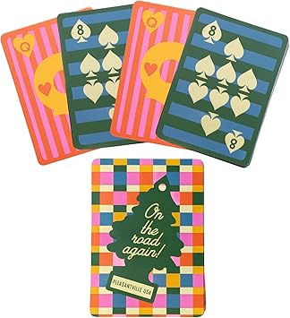 ban.do Game On! Waterproof Playing Cards, Standard 52 Deck of Cards, Waterproof Cards with Storage Case (Colorful Plaid)