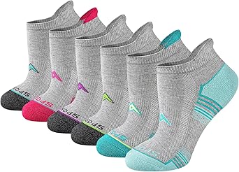 Women's Performance Athletic Socks 6/12 Pairs, Cotton Ankle Socks with Heel Tab & Cushioned Sole for Running, Gym