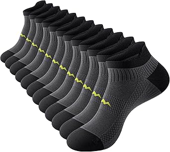 Ankle Compression Socks for Men and Women 6 Pairs, Low Cut Breathable Seamless short Running Socks with Arch Support