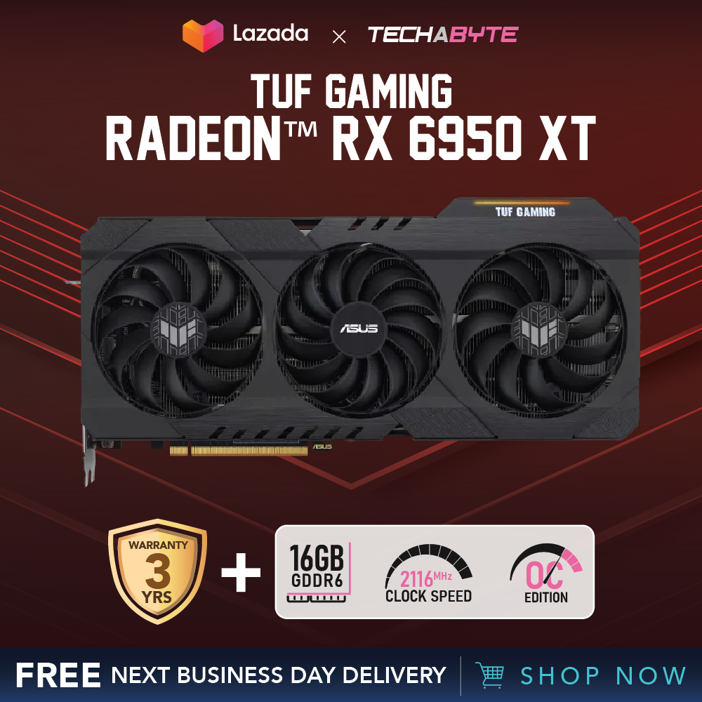 ASUS TUF Gaming Radeon RX 6950 XT OC Edition 16GB GDDR6 Graphics Card (FREE NEXT BUSINESS DAY DELIVERY)
